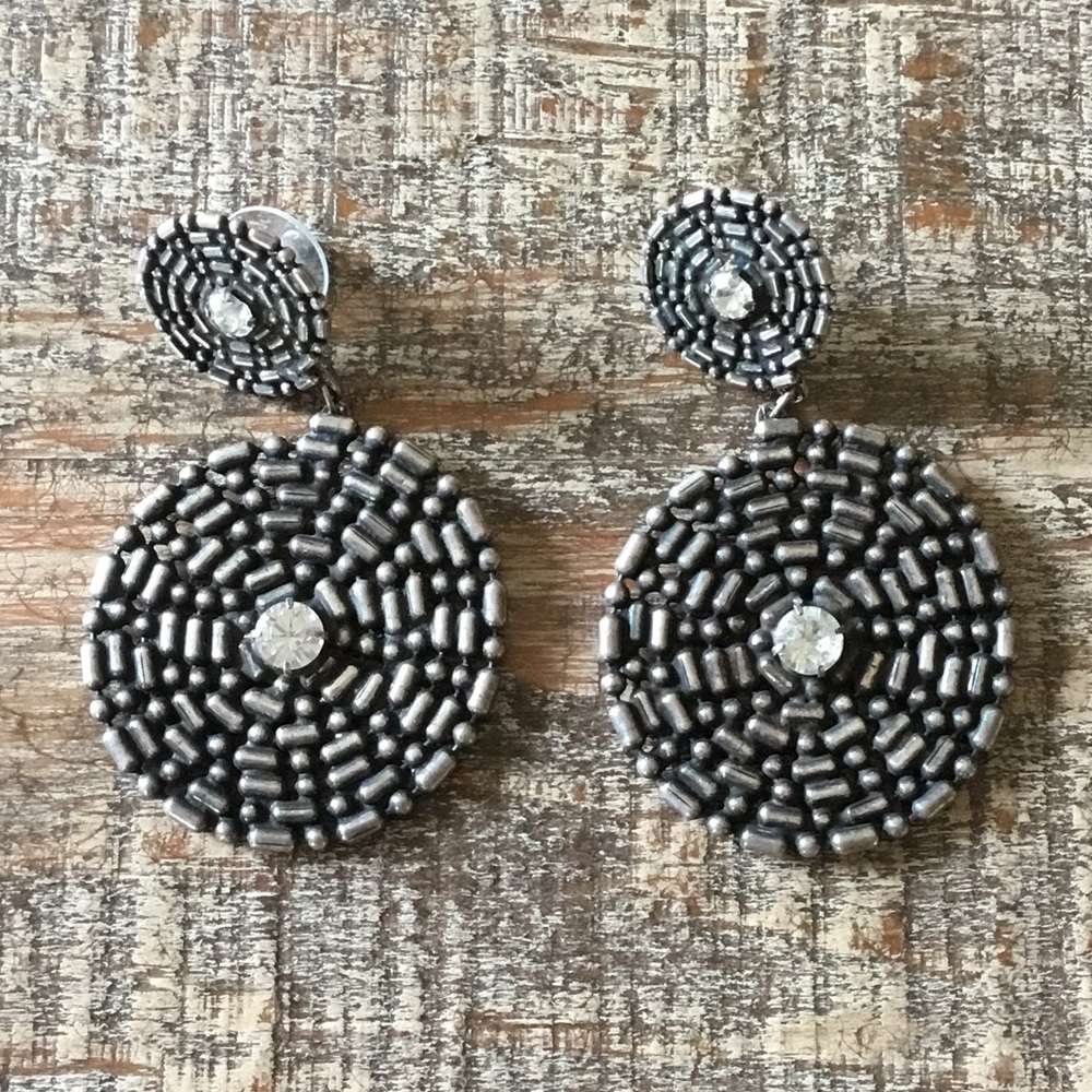 Dannijo Round Statement Earrings Missing Back - image 2